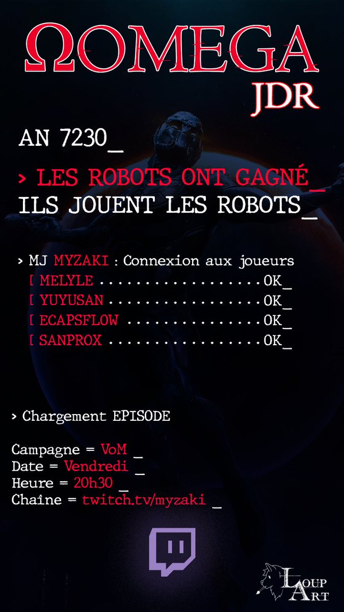 Du louuuuuurd ce Vendredi sur l'épisode d'Omega #JDR j'ai hâte de leur faire jouer et de vous faire voir ! <3