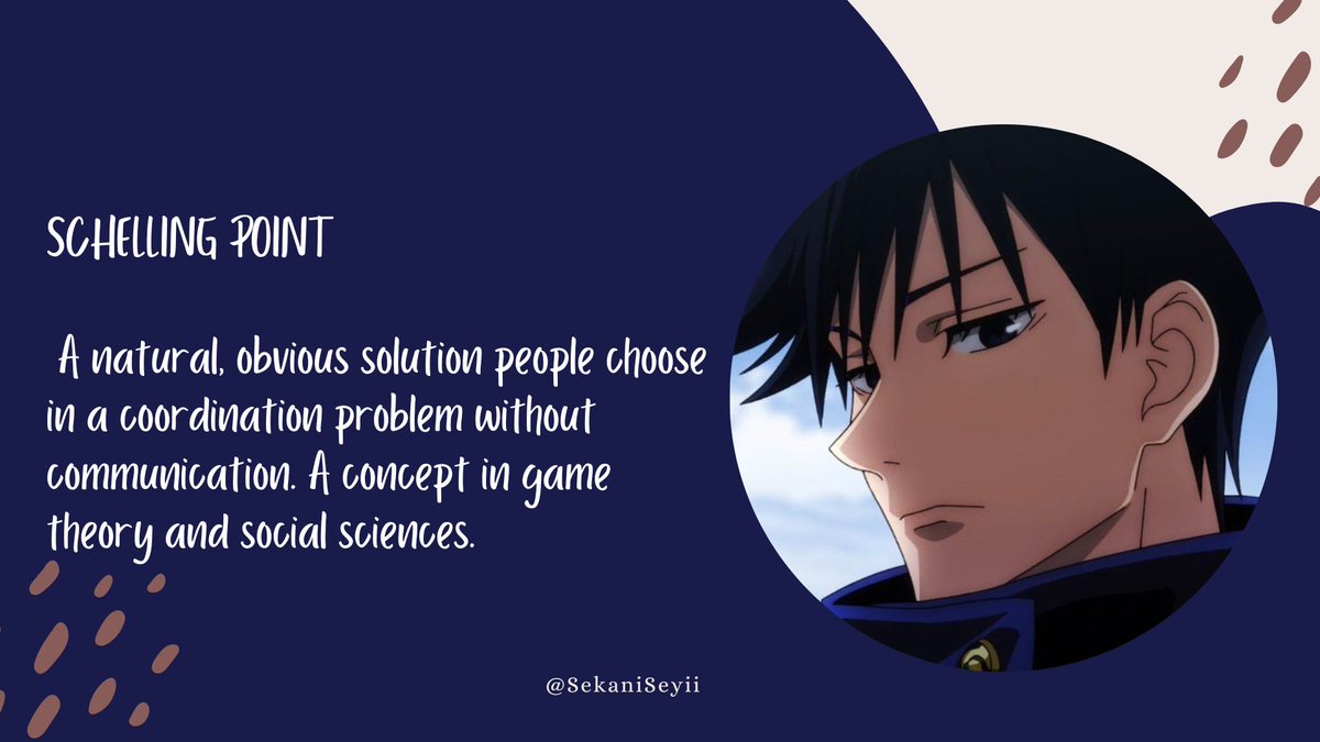 sekaniseyi's tweet photo. Tokenomics Word Of The Day❗

Another day to be ahead of the curve.💎

SCHELLING POINT: Also known as focal point, it describes a strategy naturally chosen by people in situations they need to coordinate with others, even without explicit communication. https://t.co/xFaKNmB4U6