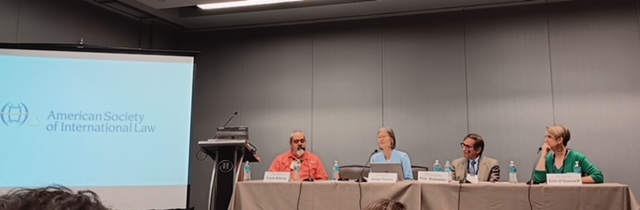 At this year’s @asilorg Annual Meeting, #MPIL's @AnnePetersMPIL was joined by Frank Bibeau, Daniel Bodansky, and @EzzyOD to discuss the pertinent topic: “If nature has rights, who can speak on its behalf?” #ASILAnnualMeeting