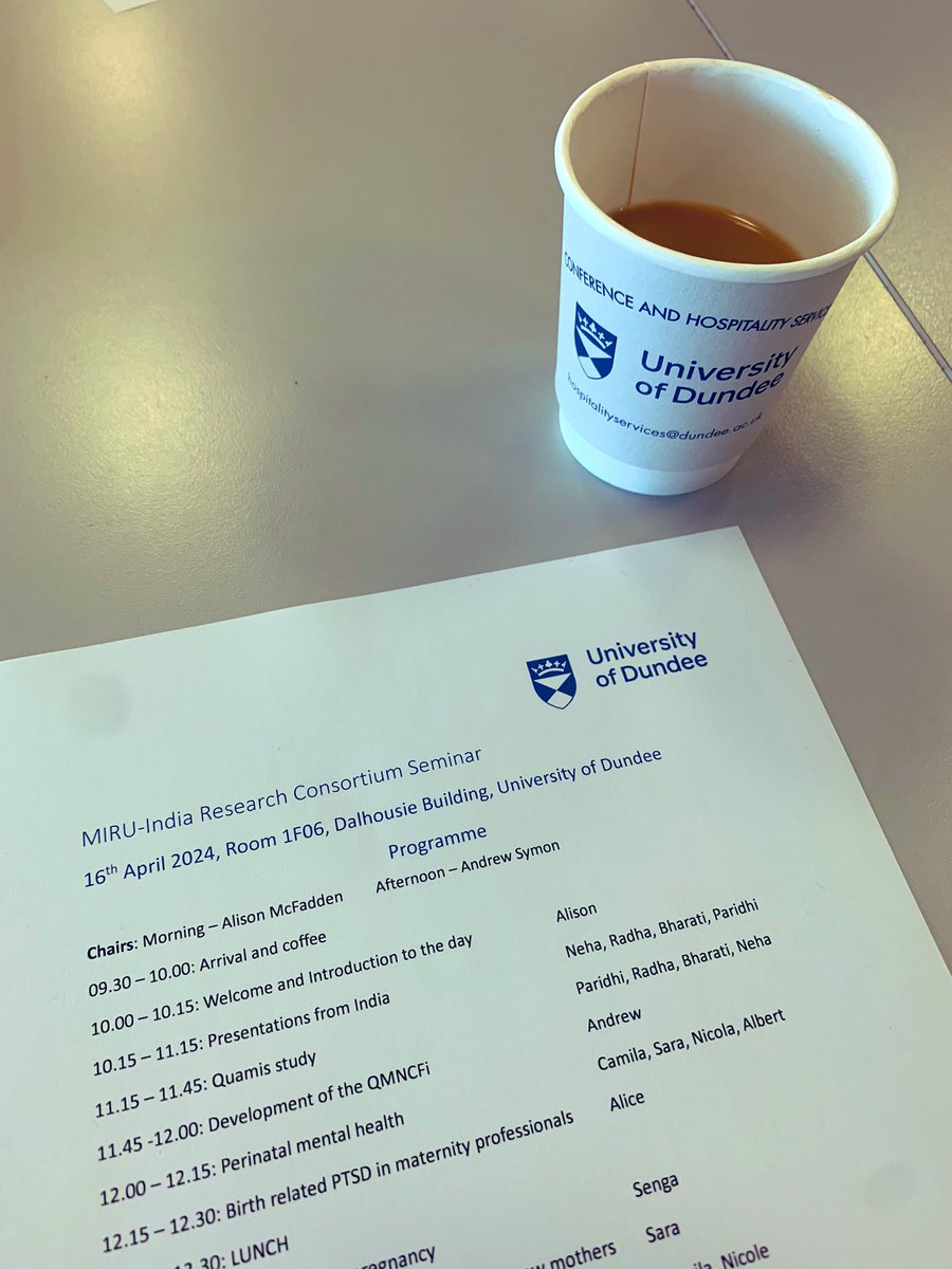 An exciting and busy day ahead at the MIRU-India Research Seminar today <a href="/dundeeuni/">University of Dundee</a> <a href="/MIRU_UK/">MIRU_UoDHealthSci</a> #MIRU_India2024