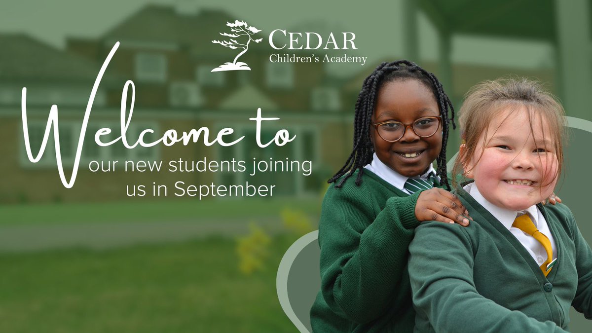 🎉 Today is National Offer Day, and we are thrilled to welcome all those who have been offered a place at our school in September. 🎉

We look forward to welcoming our new young learners to the Cedar family.

#WeAreCedar #NationalOfferDay #Welcome