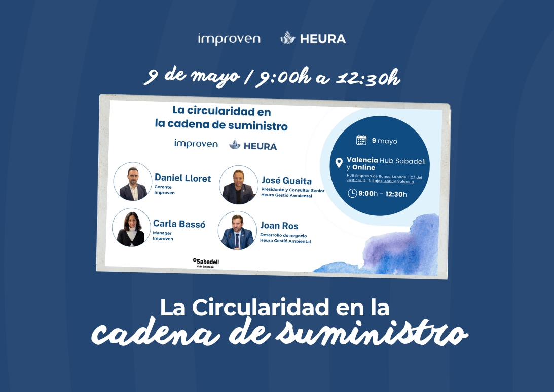 🌱 Únete a nuestro evento sobre circularidad en la cadena de suministro el 9 de mayo en Hub de Empresas Banco Sabadell. Con Improven, exploraremos estrategias sostenibles y casos prácticos. Únete a nosotros para inspirarte aquí mismo: improven.com/eventos/la-cir…