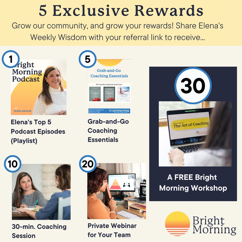 My newsletter referral rewards are just 1 more reason to make sure you're subscribed to my newsletter. ⁠ ⁠ In addition to insights, tips, invitations to learning experiences, & free tools, you can earn rewards, including a Bright Morning Workshop!⁠ ⁠ brightmorningteam.com/newsletter