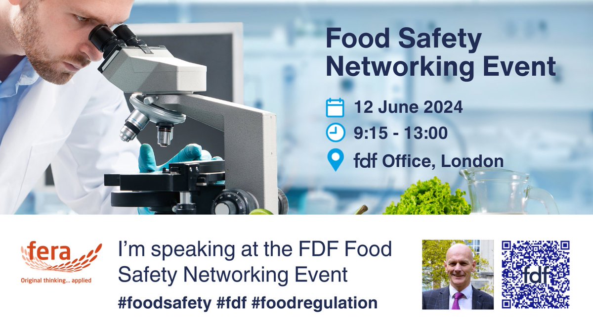 I'm really looking forward to speaking (& throwing out a few challenges!) at the FDF Food Safety Networking Event 12th June in London #foodsafety