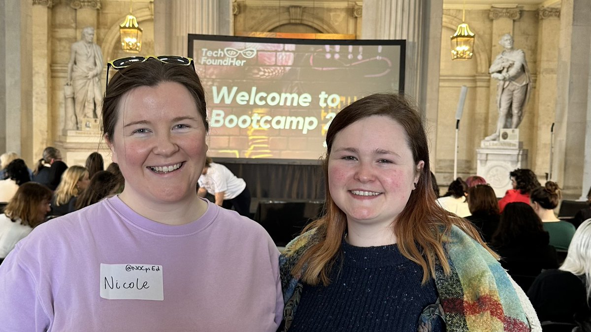 An early rise, but @EmmaDigitrainer and I have made it to @TechFoundHer Bootcamp to learn from everyone who is on the line up and in the audience! Let’s do this! Bootcamp 2024 is off! 🚀