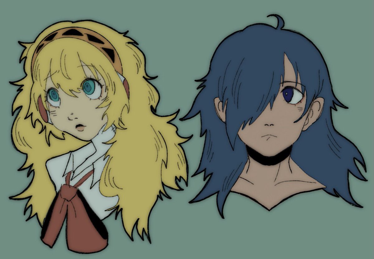 long haired makoto and aigis... heeem...