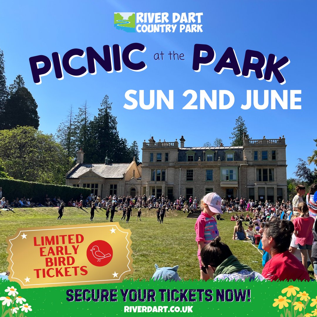 Picnic at the Park LIMITED early bird tickets are AVAILABLE NOW! Go, go, go!!!

MORE INFO &amp; BOOK TICKETS: riverdart.co.uk/.../picnic-at-…
#summer #event #adventures #adventureplayground #visitdevon #visitdartmoor #visitsouthdevon #devon #dartmoor #riverdartcountrypark #dartmoorbikepark