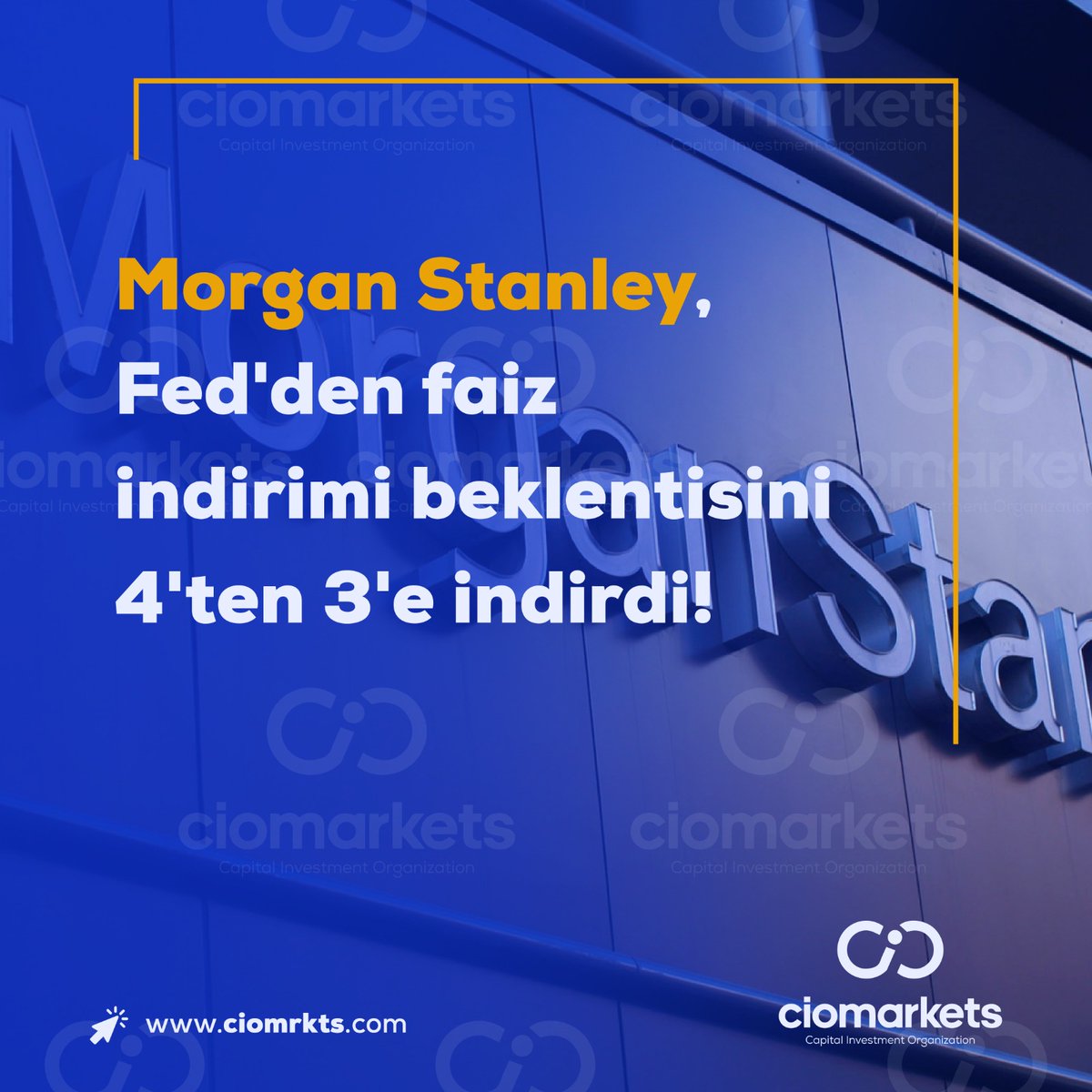 Morgan Stanley, Fed'den faiz indirimi beklentisini 4'ten 3'e indirdi.

#Fed #faiz #morganstanley
