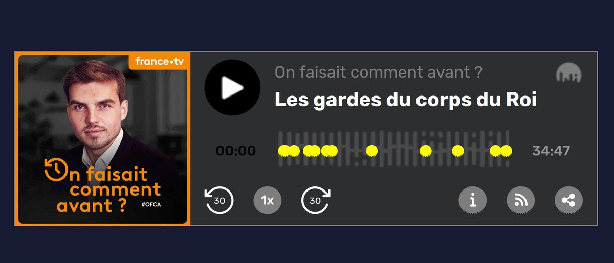 TFressin's tweet photo. 🎧 A écouter ! J'ai un l'occasion de partager le micro du podcast "On faisait comment avant ?" avec @JulienWilmart sur la garde du roi sous l'Ancien Régime !
➡️ https://t.co/Hk7R6V5wdh https://t.co/DnVDkAR3uy