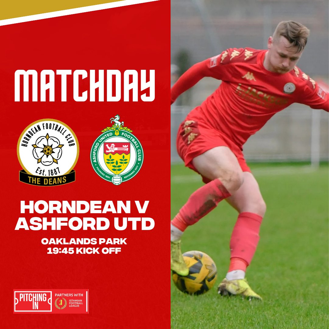 Matchday! 🔴⚪

🆚 @AshfordUnitedFC 
🏟️ Oaklands Park, PO19 6AR 
⏰ 19:45 KO
🎟️ £10 Adults | £7 Concessions

#UpTheDeans