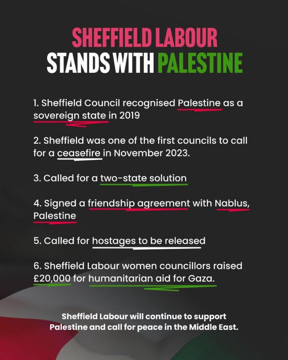Sheffield Labour has led and is standing with #Palestine @LabourSheffield