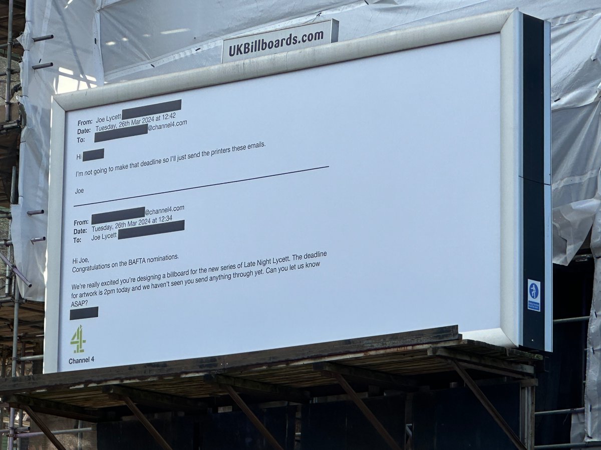 Sorry I missed the deadline <a href="/Channel4/">Channel 4</a> 😢