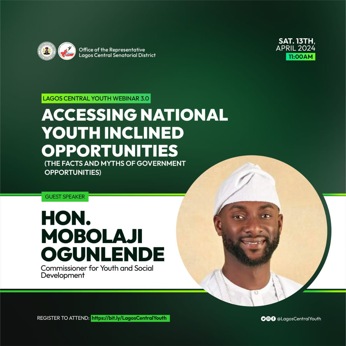 Mo_ogunlende's tweet image. With immense joy, I joined the vibrant Lagos Central Youth, honored to be a speaker at their annual webinar. Accompanied by the esteemed Minister of State for Youth Development, Ayodele Olawande, and other distinguished voices, we were hosted by the Nigerian Youth Parliament…