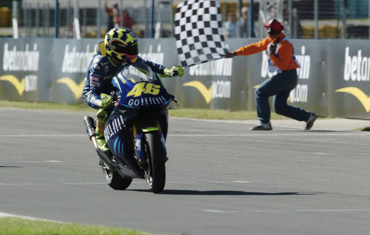 On this day in history, @ValeYellow46 and @YamahaMotoGP put themselves in the history books forever. It was a privilege to be there that weekend and to commentate on such a pivotal race for the path of the whole sport as it drew in so many new fans and energised others. #MotoGP