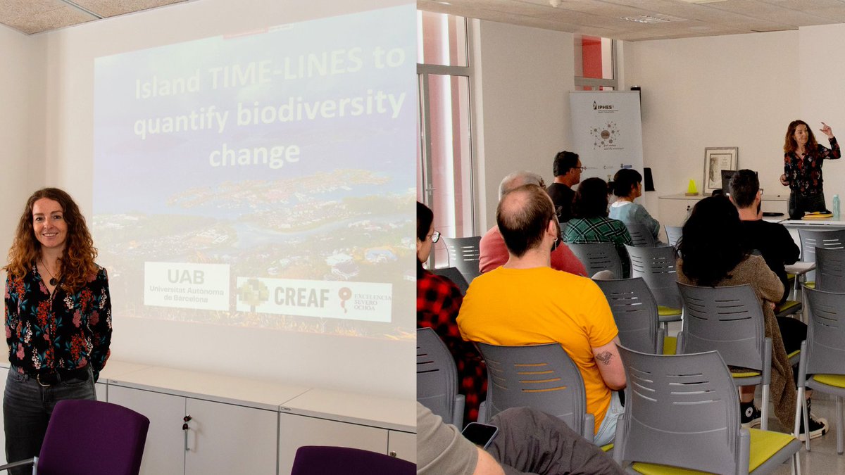 La setmana pasada vam tenir la sort de gaudir de la lecture de la Dra. Sandra Nogué Bosch, investigadora del <a href="/CREAF_ecologia/">CREAF</a> i <a href="/UABBarcelona/">Universitat Autònoma de Barcelona</a> titulada "Island TIME-LINES to quantify biodiversity change" en el marc del projecte #SILVA #MSCA 

 🎞️ Aquí 👉 bit.ly/3JnFhSZ