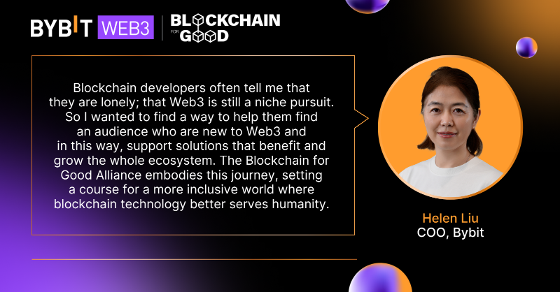 Bybit_Official's tweet photo. 🔥 #BlockchainLife2024 Caught in the moment: Our COO Helen Liu electrifies the stage, emphasizing the transformative power of community in #blockchain and delving into the inspiration behind the Blockchain For Good Alliance initiative (BGA).

#TheCryptoArk #KeytoWeb3
