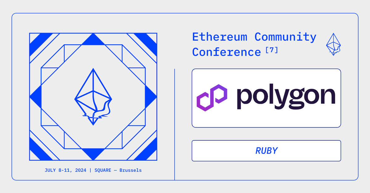 EthCC[7] is made possible by the generous support of our sponsors. Thank you @0xPolygon for supporting us this year as a RUBY sponsor! 🖤💛❤️ polygon.technology