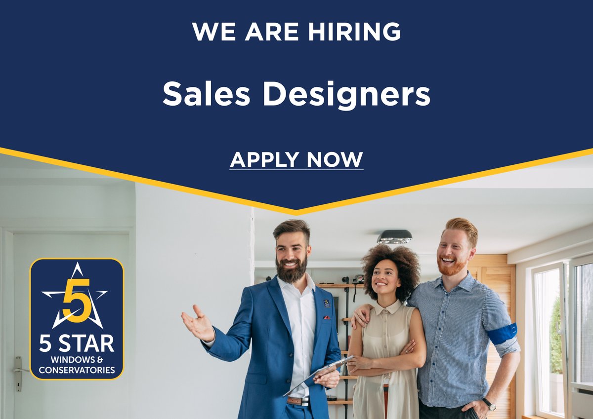 We're currently #recruiting for an experienced #Windows & #Doors #Salesperson The role includes working with customers to meet their unique home improvement requirements and ensuring all customers get the full 5 Star experience! To find out more call 01562 60800