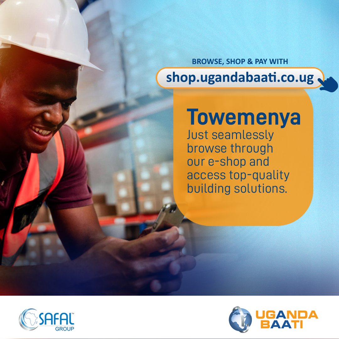 Va mu bya hassle, navigate our online store effortlessly and avail yourself of premium building solutions. All in the comfort of your couch. Click: shop.ugandabaati.co.ug and get shopping #ClickConvenience