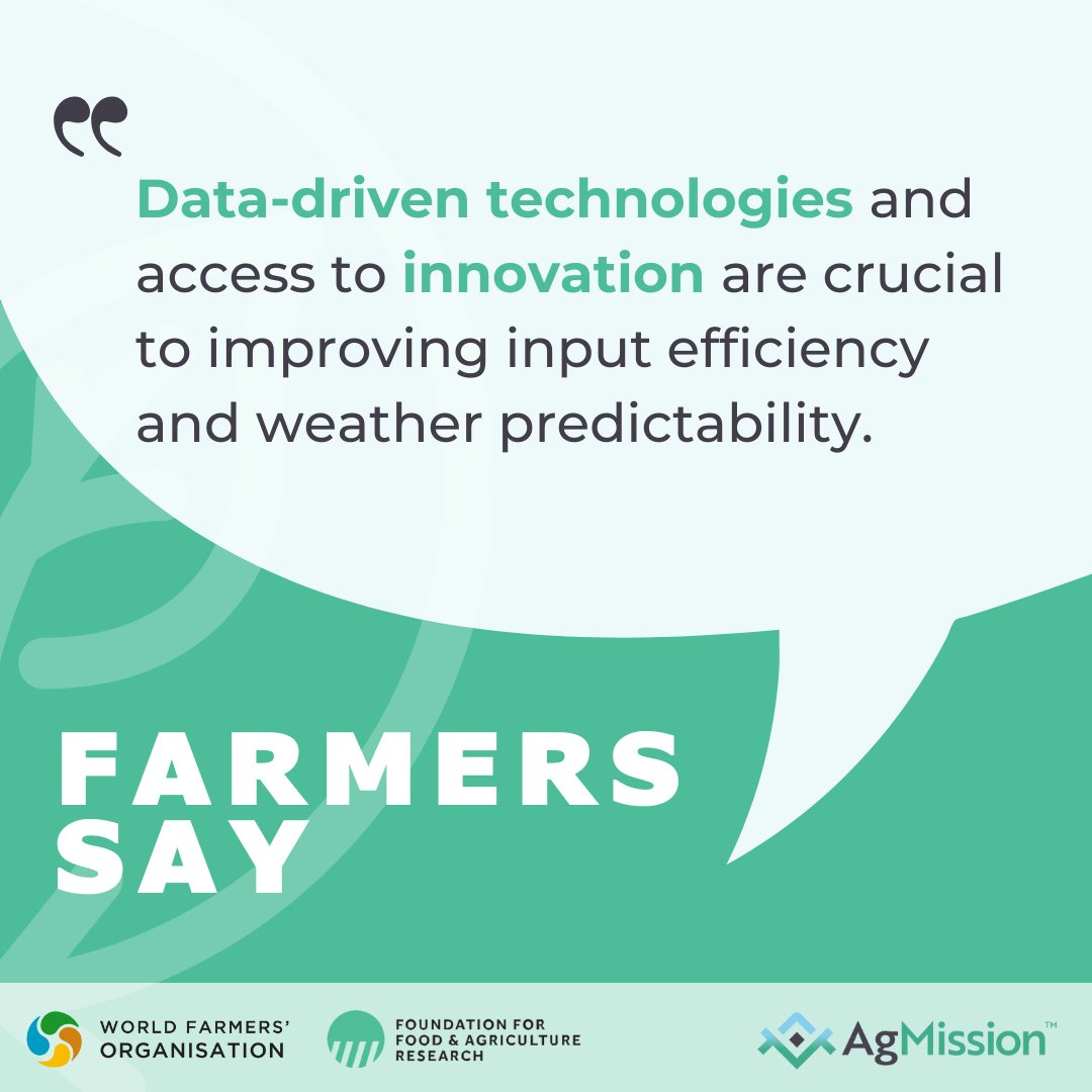 🔍#DYK that data-driven technologies can improve input weather predictability?🚜🌿Yet, 43% of #Farmers identify limited access to innovation as a major obstacle in adopting #CSA. 👉#WFO & @FoundationFAR, under @Ag_Mission, #CSA report!📕bit.ly/AGMissionCSARe… #Farmers4Climate