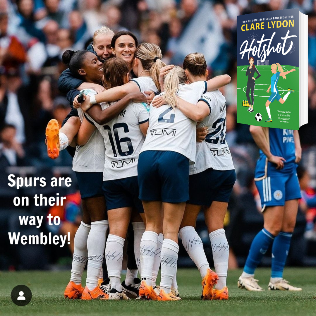 Last year, I released #sapphic #soccer #romance, Hotshot. In it, fictional team Salchester Rovers make it through many obstacles to win the FA Cup. Yesterday, my team, @spurswomen made it to this year's FA Cup Final. Could life imitate art? Could we? clarelydon.co.uk/2024/04/spurs-… #coys