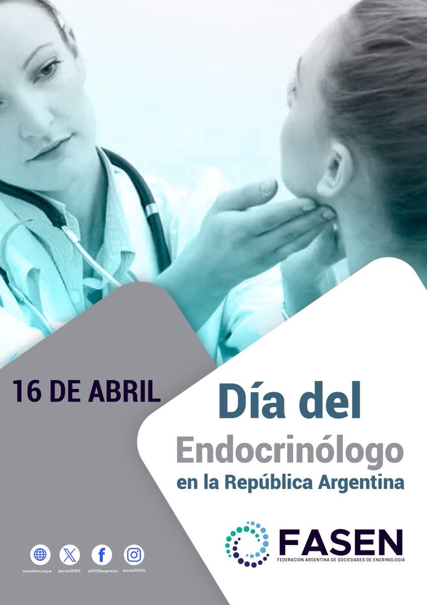 EndoFASEN's tweet photo. El día 16 de abril de cada año se conmemora el “Día Nacional del Médico Endocrinólogo” en todo el territorio de la República Argentina en honor al doctor Arturo Oñativia, nacido Salta el 16 de abril de 1914
#endocrinologia #endocrinologo #medico #especialistas #Oñativia https://t.co/wgPcHRFYkF