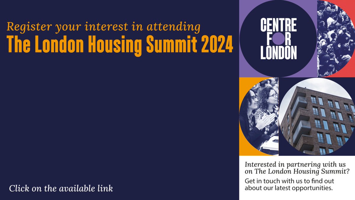 Don't delay, register today! Or at least before Friday, as we have a 10% off on tickets! On 5th June, hear from leading policymakers, participate in themed breakout sessions and connect with others passionate about ending London's Housing Crisis: forms.office.com/Pages/Response…