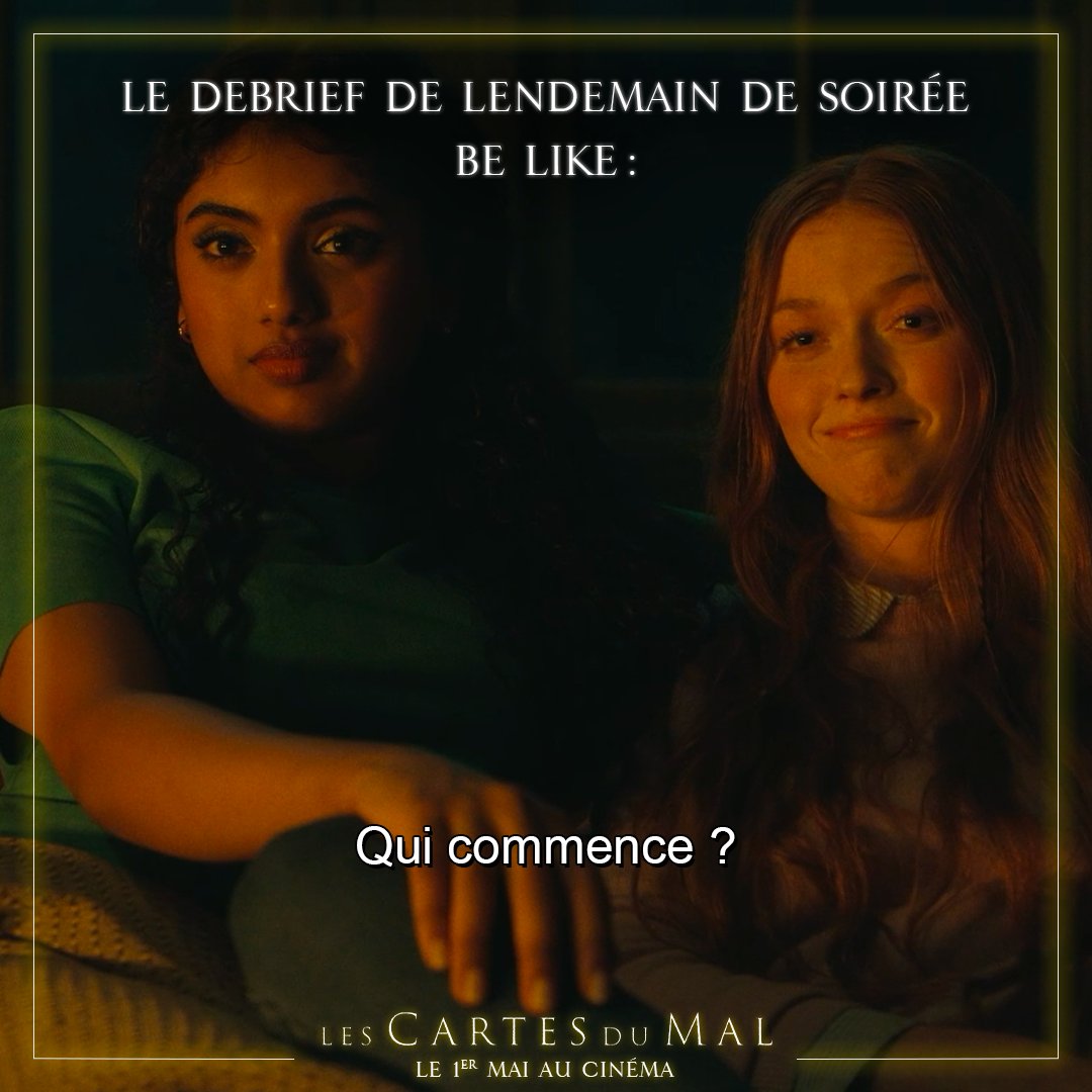 Nous devant les gossips 🍿 Découvrez Les Cartes du Mal, le 1er mai au cinéma. #LesCartesDuMalLeFilm