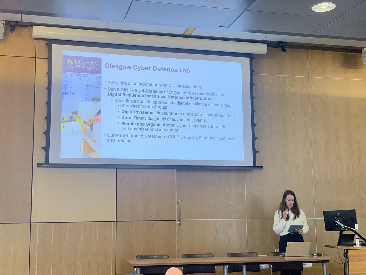 Next up: panel on #Cybersecurity with Kelsey Collington presenting. #cyberphysicalsystems <a href="/UniversityLeeds/">University of Leeds</a> <a href="/UofGlasgow/">University of Glasgow</a>