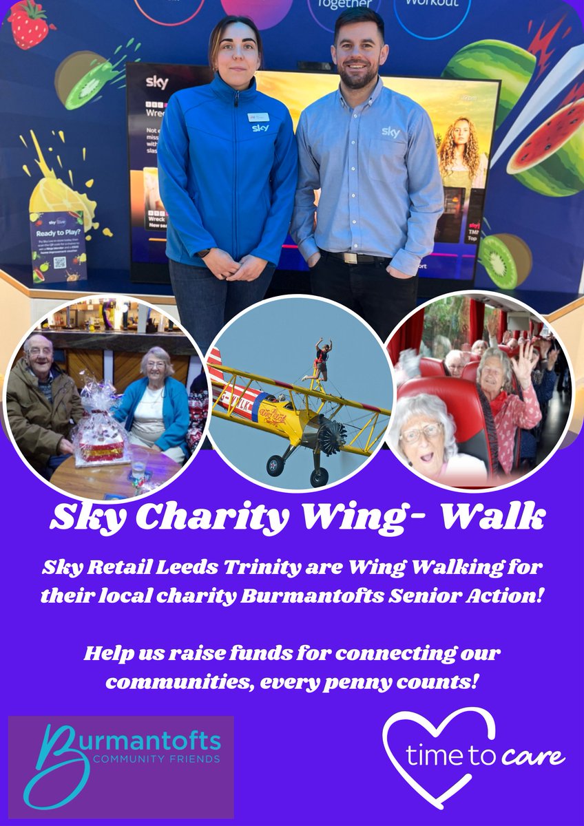 🌟 Sky's the Limit Challenge 🌟 Jamie Sleight & Alex Subham are taking bravery to new heights to support Burmantofts Community Friends. 🛩️ Join #TeamSkyShopLeeds in a heart-pounding #WingWalkingChallenge! 🛩️ justgiving.com/crowdfunding/j…