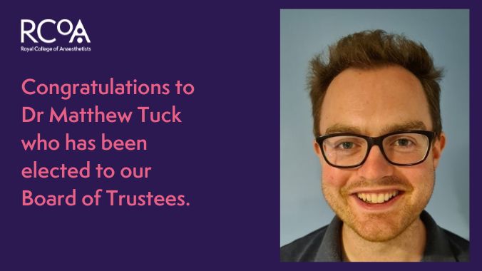 We are pleased to announce that Dr Matthew Tuck has been elected to our Board of Trustees. Our Board of Trustees is the College’s governing body and five members are elected from within Council. Congratulations @DrMattTuck ow.ly/lMiX50RgRtx