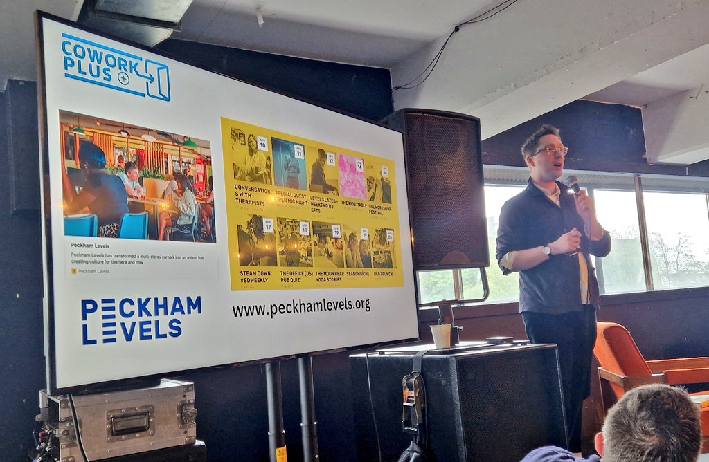 Huge meetup today of the London Coworking Assembly at the amazing @peckhamlevels, a place for arts, enterprise, and community action. We're here for the solidarity 🤝 ❤️ @uk_assembly #LondonCoworkAssembly #Cowork #Citizens #CoworksPlus #PeckhamLevels