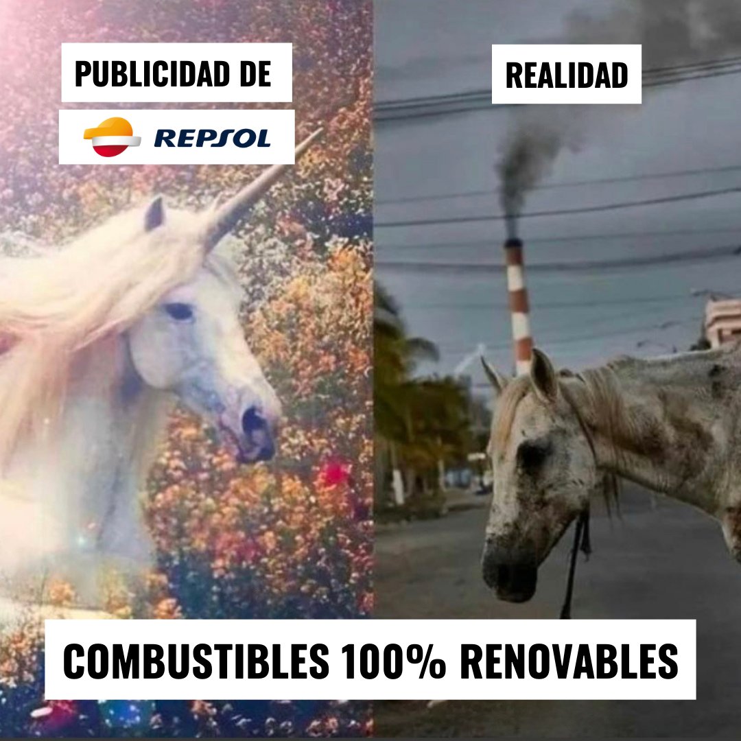 Así son los falsos “bio” de @Repsol: combustibles fabricados a partir de aceite de palma 🌴 y etiquetados como “sostenibles”, “ecocombustibles”, “neutros en carbono”, “con baja huella de carbono” o “renovables”
Esto es postureo, lavado verde o #greenwashing 🤮
#DenunciamosARepsol