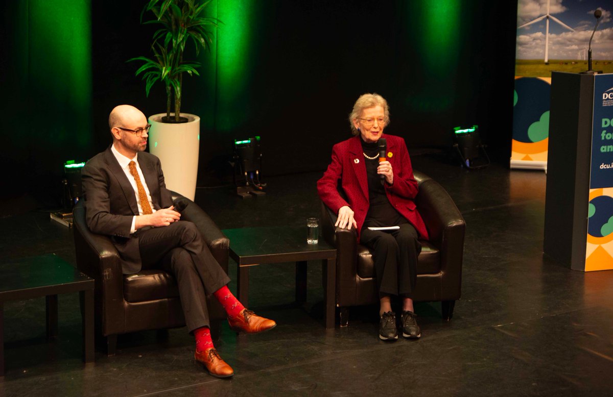 At the Climate Conference with #MaryRobinson- I wanted to ask her about climate fatigue and if climate change is having an image problem- didn't get to me, #DCUClimate2024