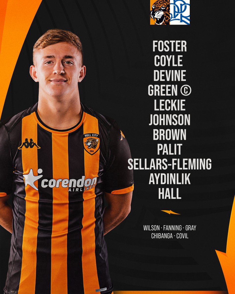 📝 Here is how the Under-21s line-up at the MKM Stadium against @QPRAcademy in the #U21PDL! 1⃣ Change ↪️ @bora_aydinlik comes in to start ©️ @OllyGreen5 captains the side 🐯 #hcafc #hcafcU21