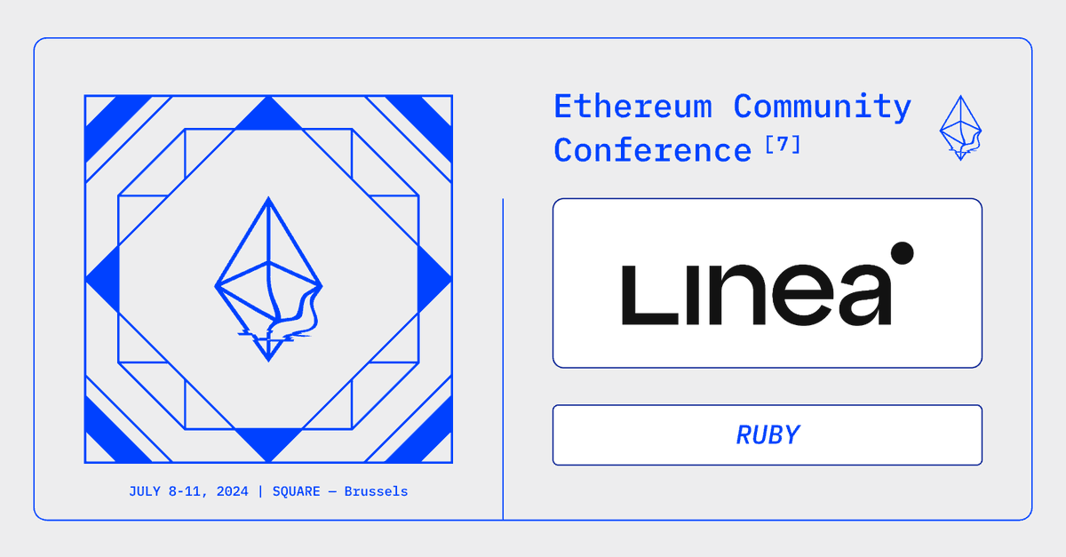 EthCC[7] is made possible by the generous support of our sponsors. Thank you @LineaBuild for supporting us this year as a RUBY sponsor! 🖤💛❤️ linea.build