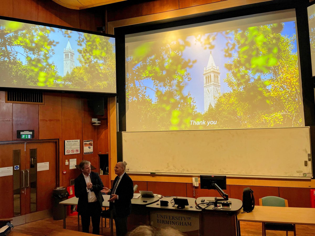 A pleasure to host Omar Yaghi for this years Haworth Lecture and fantastic to see Omar enthral over 300 people with state-of-the-art reticular chemistry. <a href="/UoBChemistry/">UoBChemistry</a>