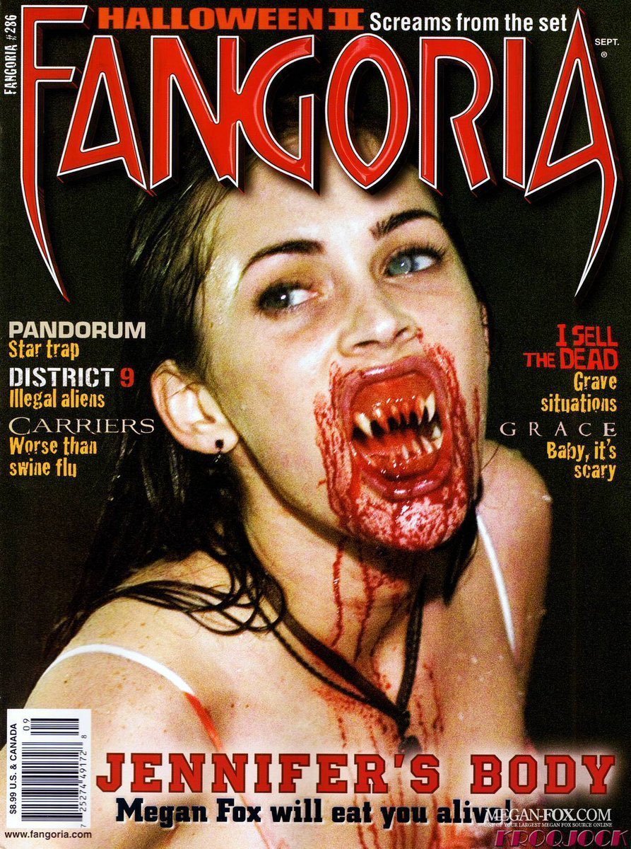 TheCinesthetic's tweet image. fangoria: the jennifer’s body issue, 2009