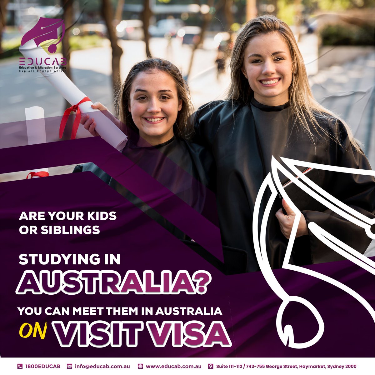 educabaustralia's tweet image. 𝗔𝗽𝗽𝗹𝘆 𝗳𝗼𝗿 𝘃𝗶𝘀𝗶𝘁𝗼𝗿 𝘃𝗶𝘀𝗮 𝘀𝘂𝗯𝗰𝗹𝗮𝘀𝘀 𝟲𝟬𝟬.

If you are planning to visit Australia for tourism, business meetings, or to visit family and friends, you will need to 𝗮𝗽𝗽𝗹𝘆 𝗳𝗼𝗿 𝗮 #visitorvisa #Subclass600. 

📲+61424205426