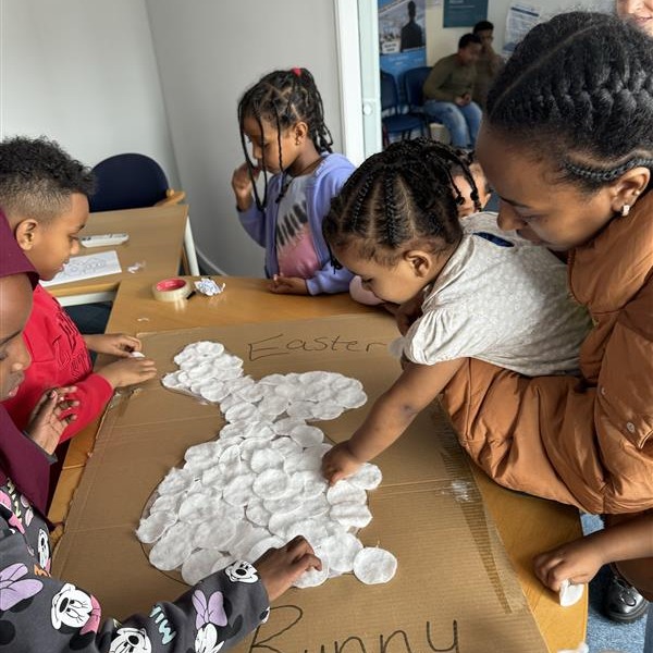 We had a great time at the @BBCCiN project family party over the Easter holidays! Films, pizza, crafts and lots of smiles. What more do you need 🧡