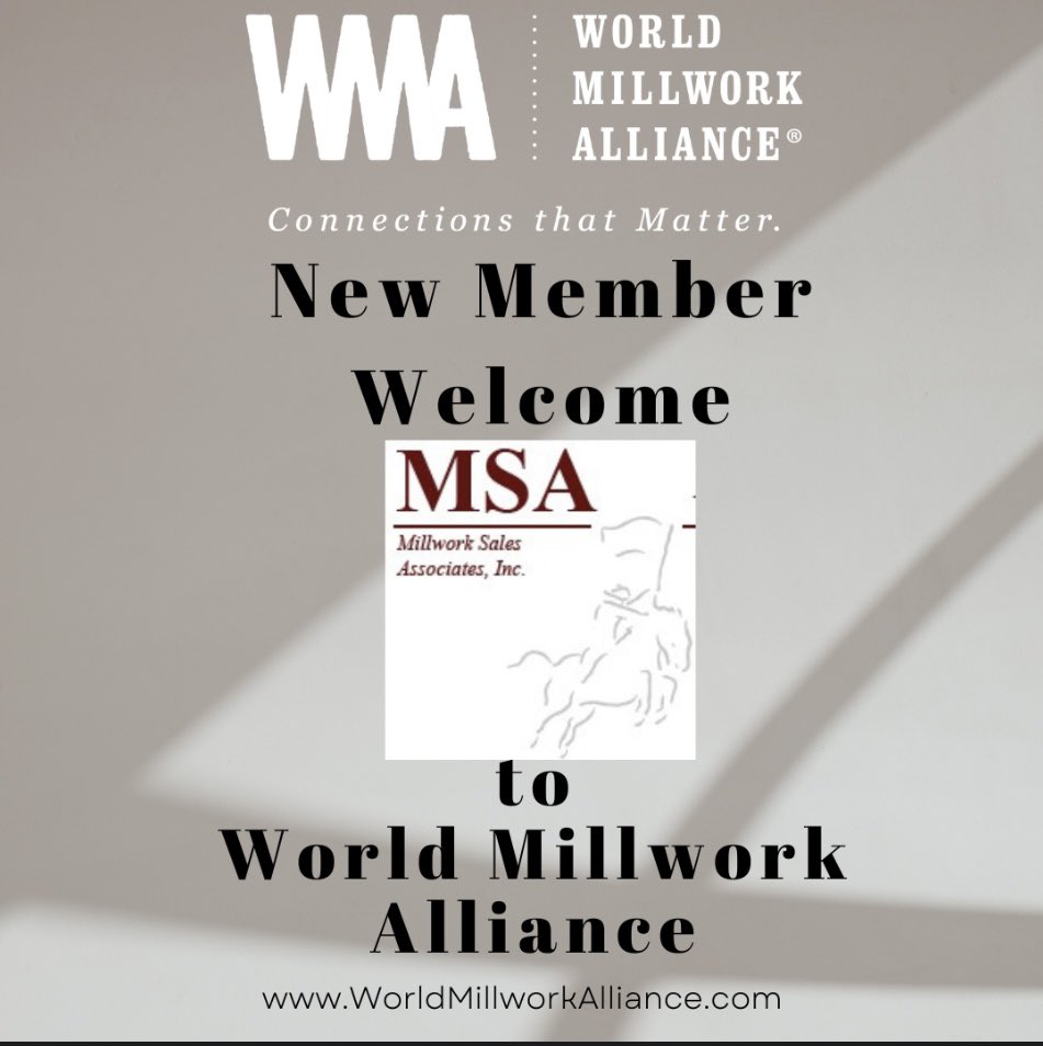 Join us in welcoming MILLWORK SALES ASSOCIATES, INC. to World Millwork Alliance!  Thank you for becoming a part of the only wholesale distribution association for the millwork industry.   Read more at worldmillworkalliance.com/press-releases…   #newmember #wma #worldmillworkalliance
