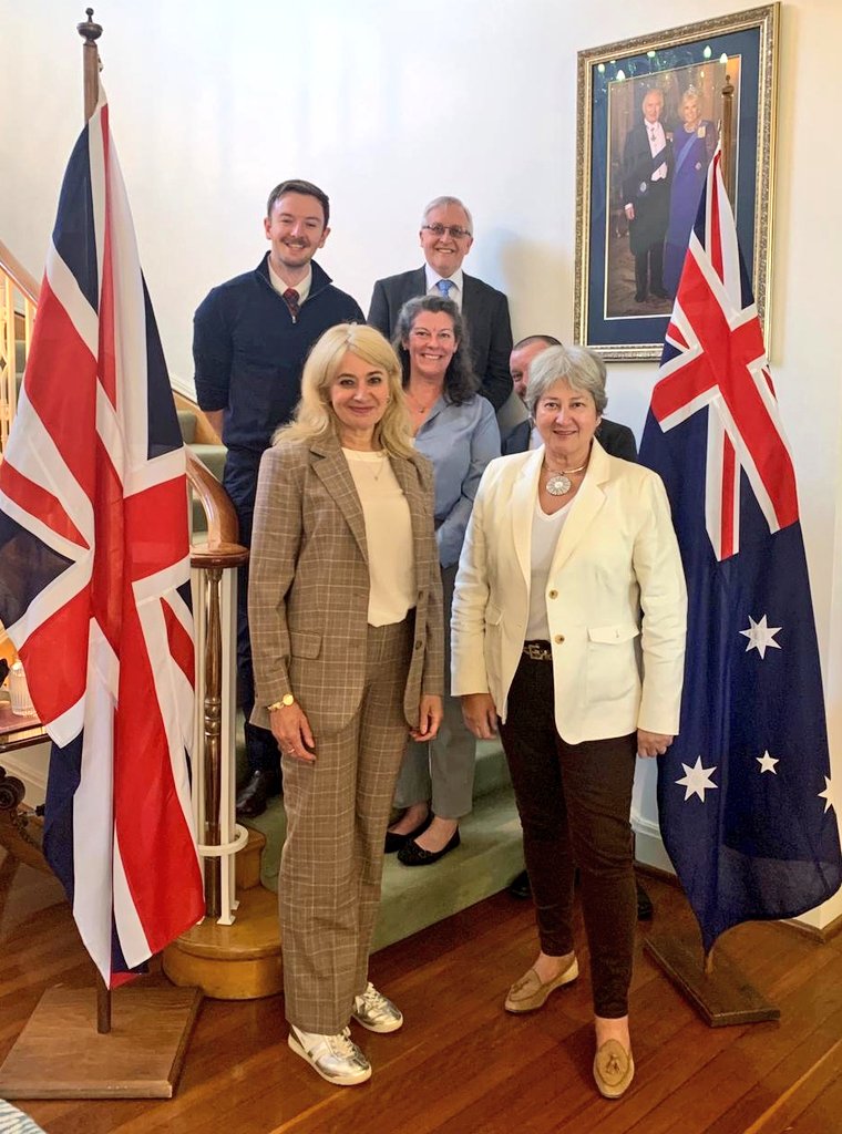 Delighted to welcome @ChiefVetUK  Prof. Christine Middlemiss & team to Canberra. Here for our 🇬🇧 🇦🇺 Sanitary & Photo-sanitary & Animal Welfare #FTA subcommittees.
There is much still to work through even as we come up to the 1st anniversary of #AUKFTA coming into effect.