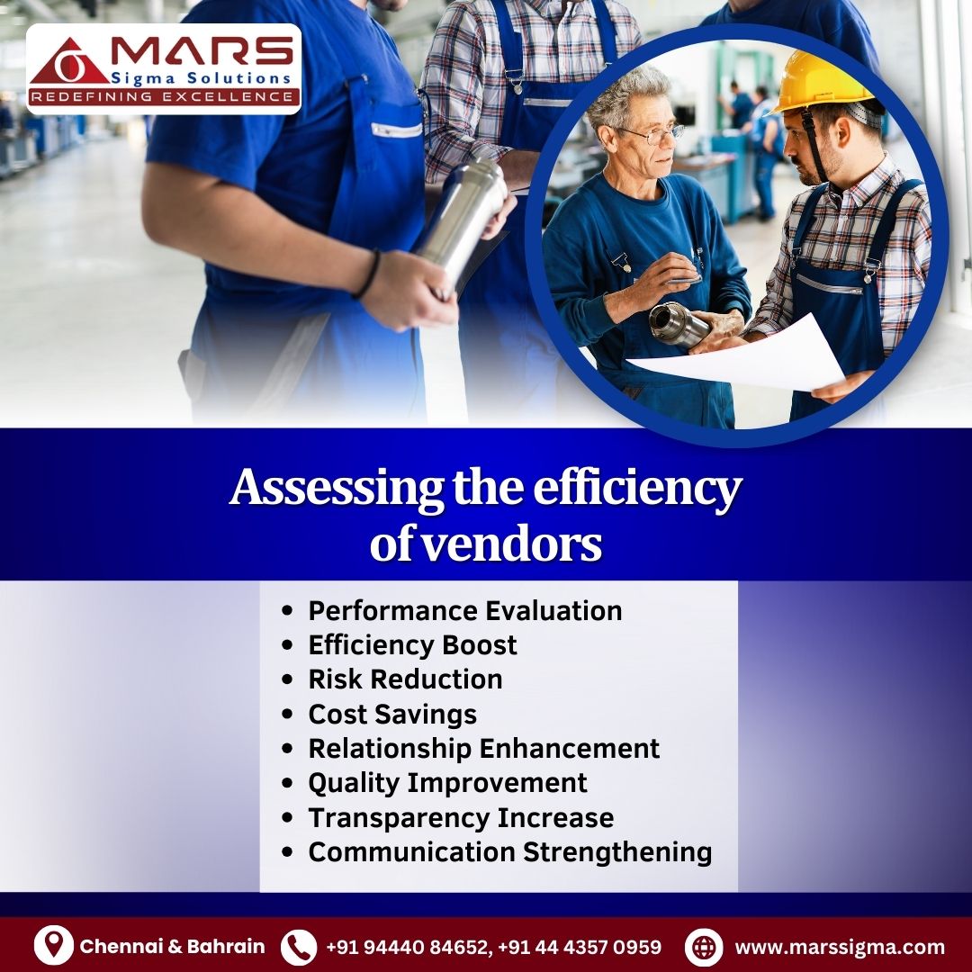 🔍 Assessing vendor efficiency to optimize operations and cut costs! 💼💡 Share your tips in the comments below. #VendorManagement #EfficiencyExperts
Contact us:
Mob: +91 9444084652
Web: marssigma.com
Mail: info@marssigma.com