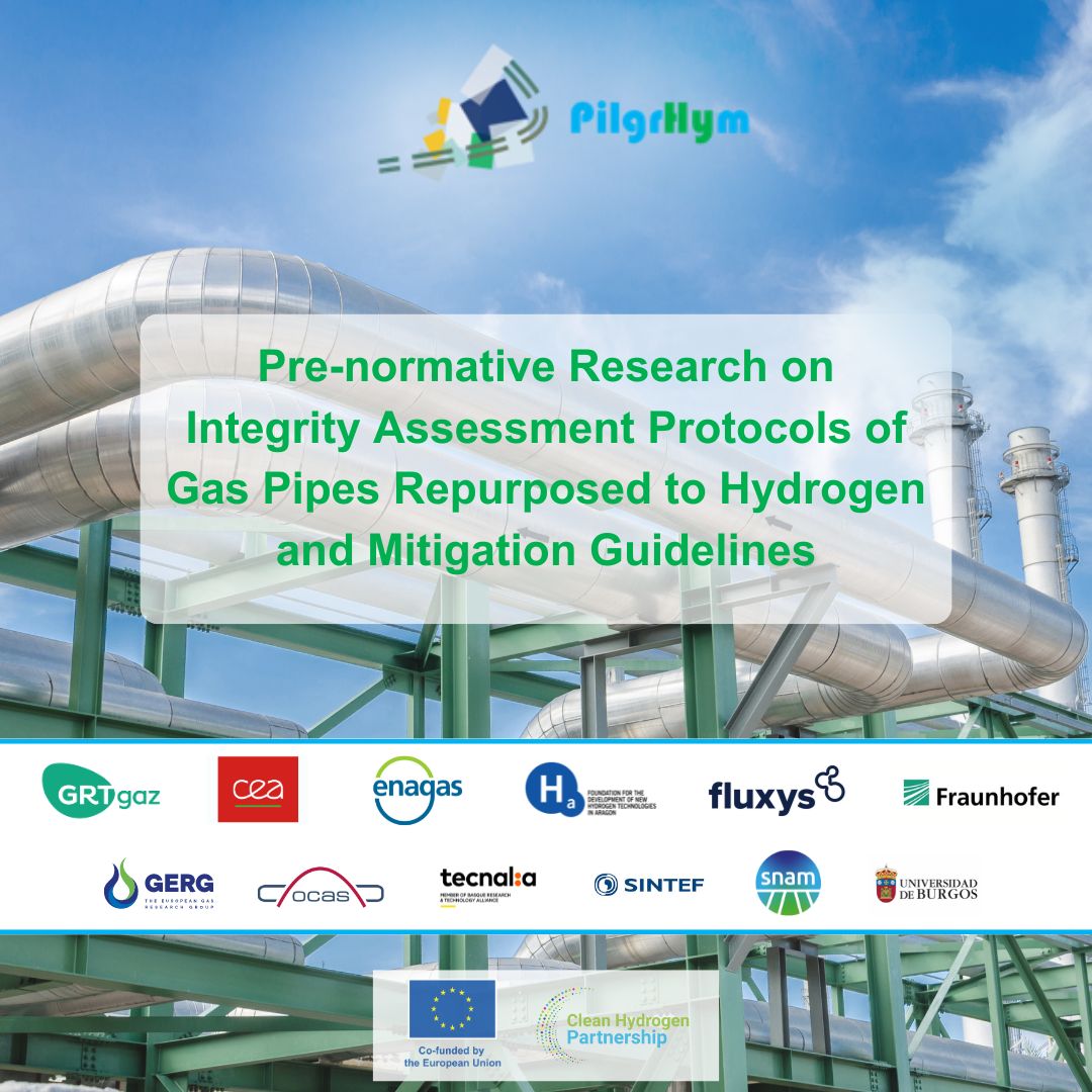 🔎 Have a closer look at PilgrHYm! 👇 💡The R&D project focusses on pre-normative research on #IntegrityAssessment Protocols of #gaspipes repurposed to #hydrogen and mitigation guidelines. The project's received funding from the Clean Hydrogen Partnership. tinyurl.com/pilgrhym