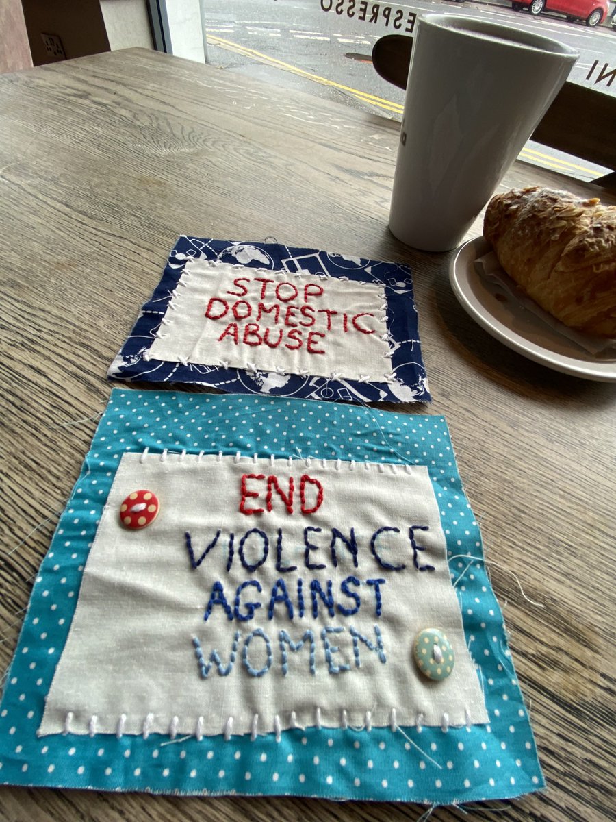 Drop by this Saturday 20 April, 1pm-3pm, to 2 Royal Avenue, for our first public workshop in Belfast. It’s free to join. We’re stitching mini banners with encouraging messages for women. No craft skills are required. Help us raise awareness to #endviolenceagainstwomen #sibelfast