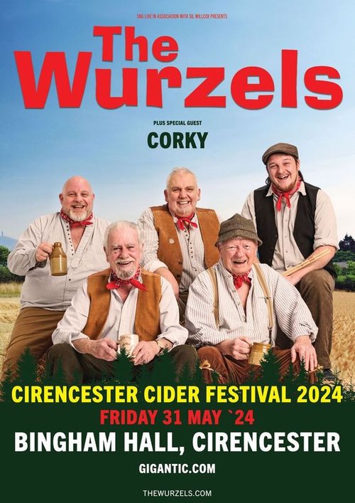 Ooh-Arr! We're playing The Cotswolds Cider Festival with @WurzelCorky on Friday 31st May 2024 at Bingham Hall, #Cirencester gigantic.com/the-wurzels-ti…