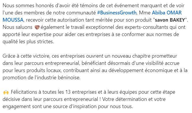 womenedtech's tweet image. autres produits. Cette réussite exceptionnelle témoigne de leur engagement indéfectible envers la qualité et la sécurité de leurs produits.

#CertificatConformité #QualitéProduits #EntrepreneuriatLocal #DéveloppementÉconomique #SécuritéProduits #NormesRéglementaires