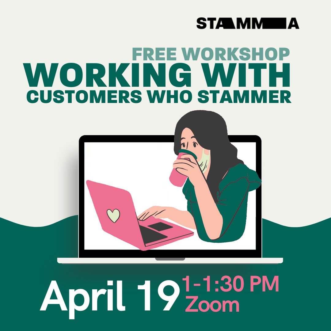 Do you work in a customer-facing job? Come to this workshop and learn more about serving people who stammer! stamma.org/get-involved/e…