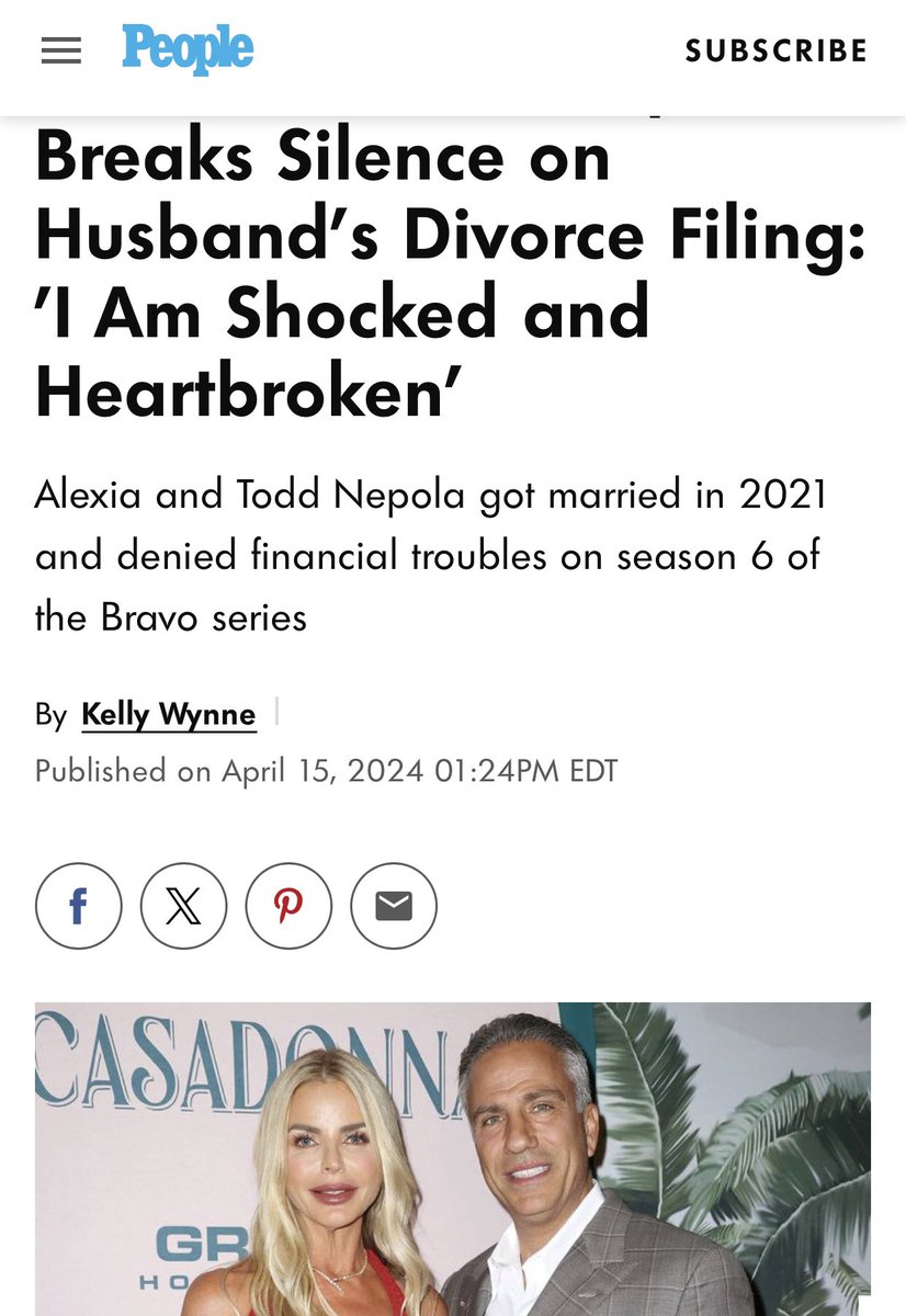 I’m shocked Todd is divorcing Alexia, are you ? #RHOM #Bravo