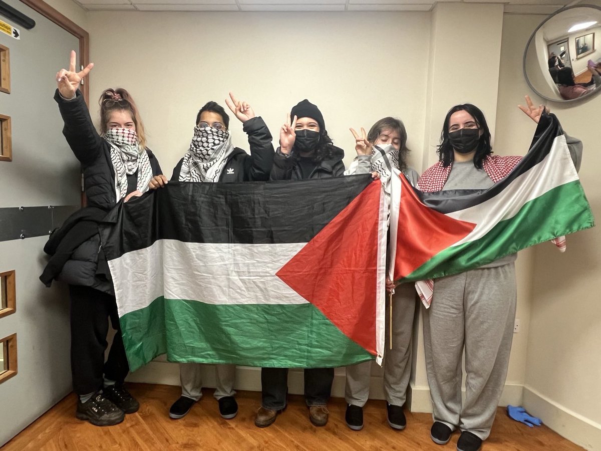 Five actionists released from police custody last night after they blockaded Kent’s Israeli weapons factory